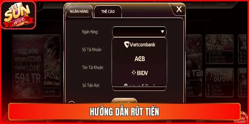 Hướng dẫn Rút tiền