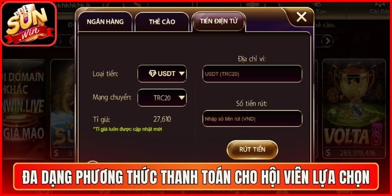 Đa dạng hình thức thanh toán cho bét thủ lựa chọn theo nhu cầu