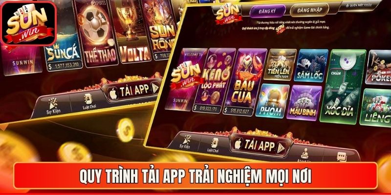 Quy trình tải Sunwin trải nghiệm mọi nơi